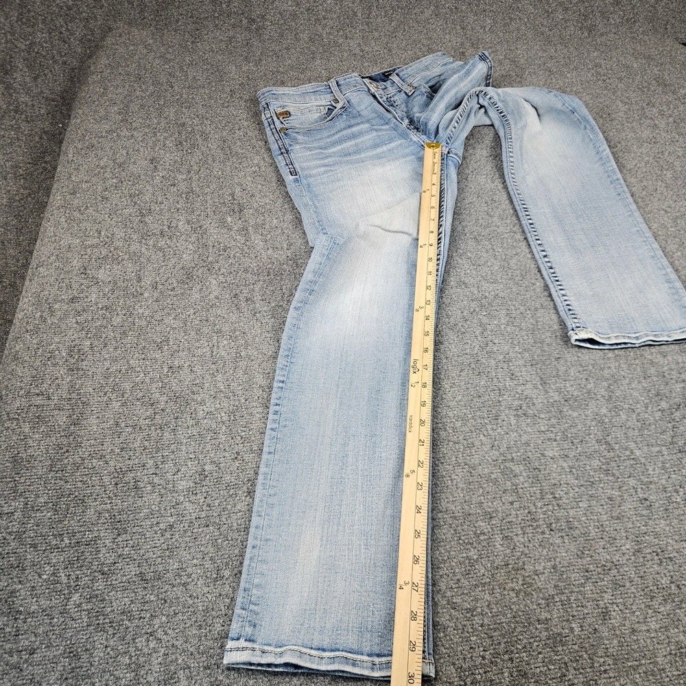 BKE Jake Straight Jeans Mens 33x30 Light Wash Blue Denim Stretch Durable Fit - Picture 6 of 12